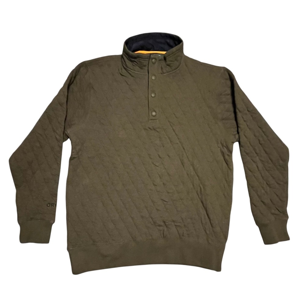 Men's Orvis Quilted Solid Snap Sweatshirt medium‎